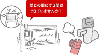 壁との間にすき間はできていませんか？